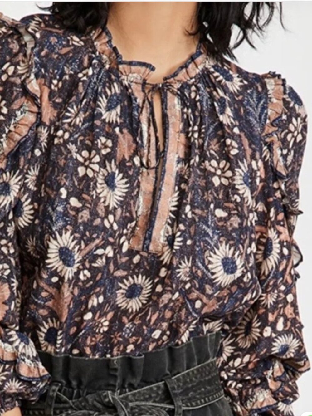 Ulla Johnson Obsidian Manet Blouse Sz 0/XS
